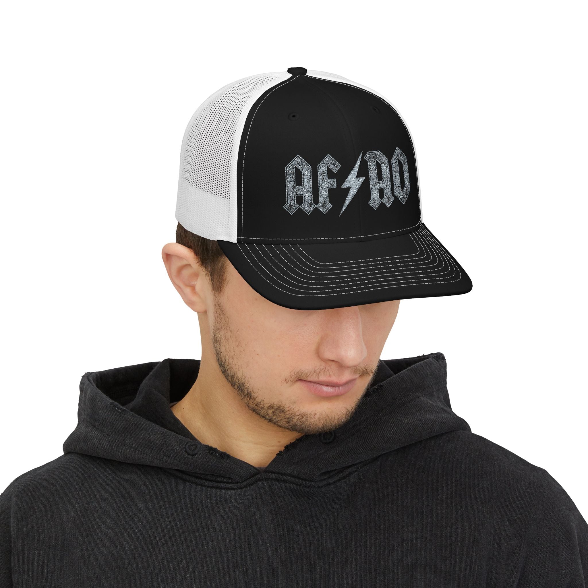 AF/AO Embroidered Trucker Cap - America first Snapback Hat