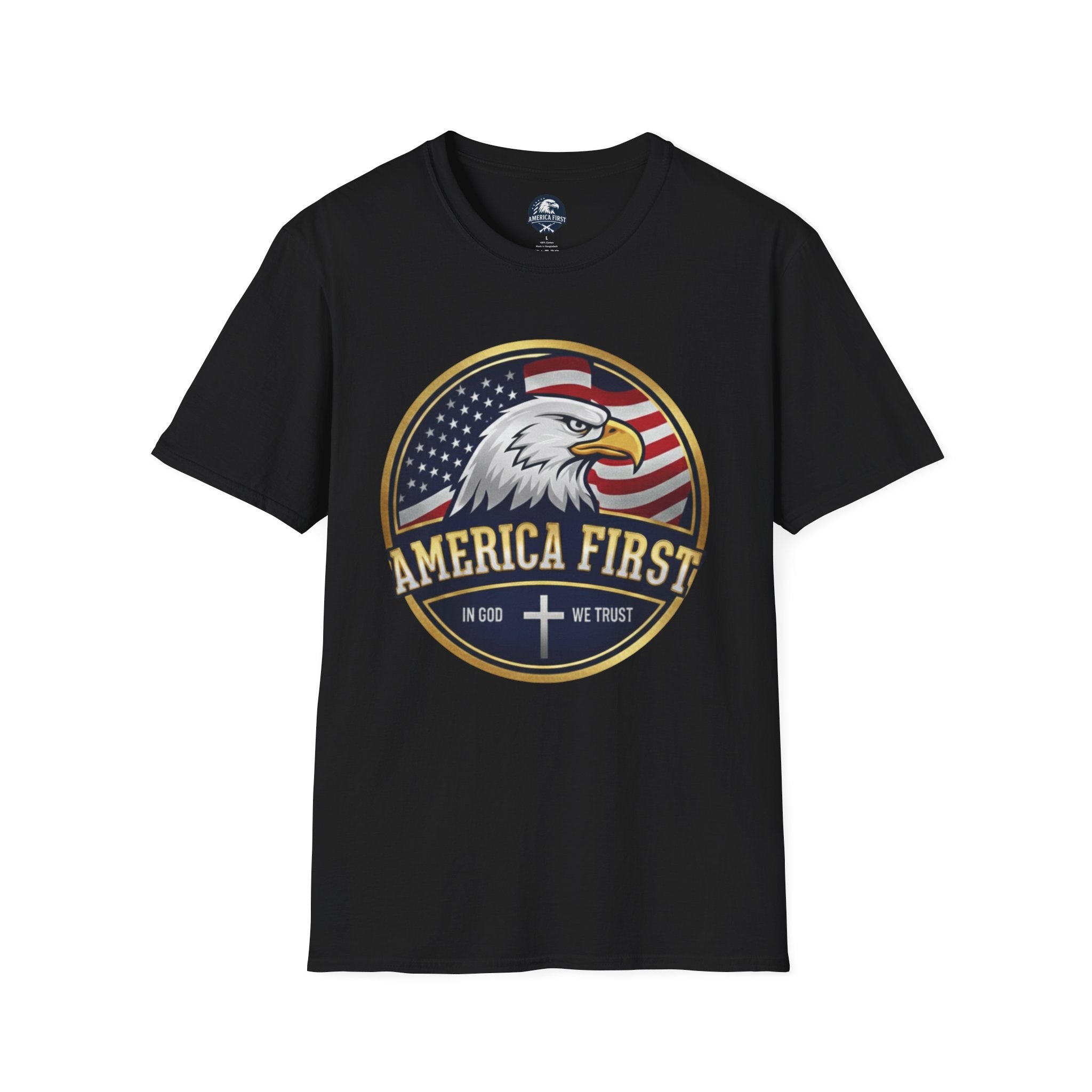 America First Eagle T-Shirt — Patriotic USA Flag Graphic Tee