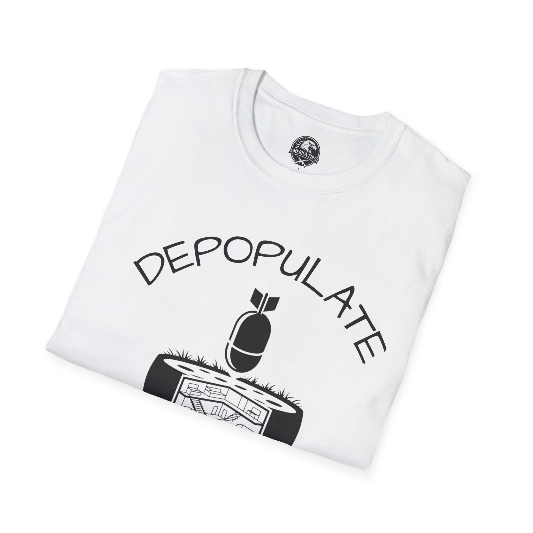 Depopulate the Elites T-Shirt — Political Satire Graphic Tee