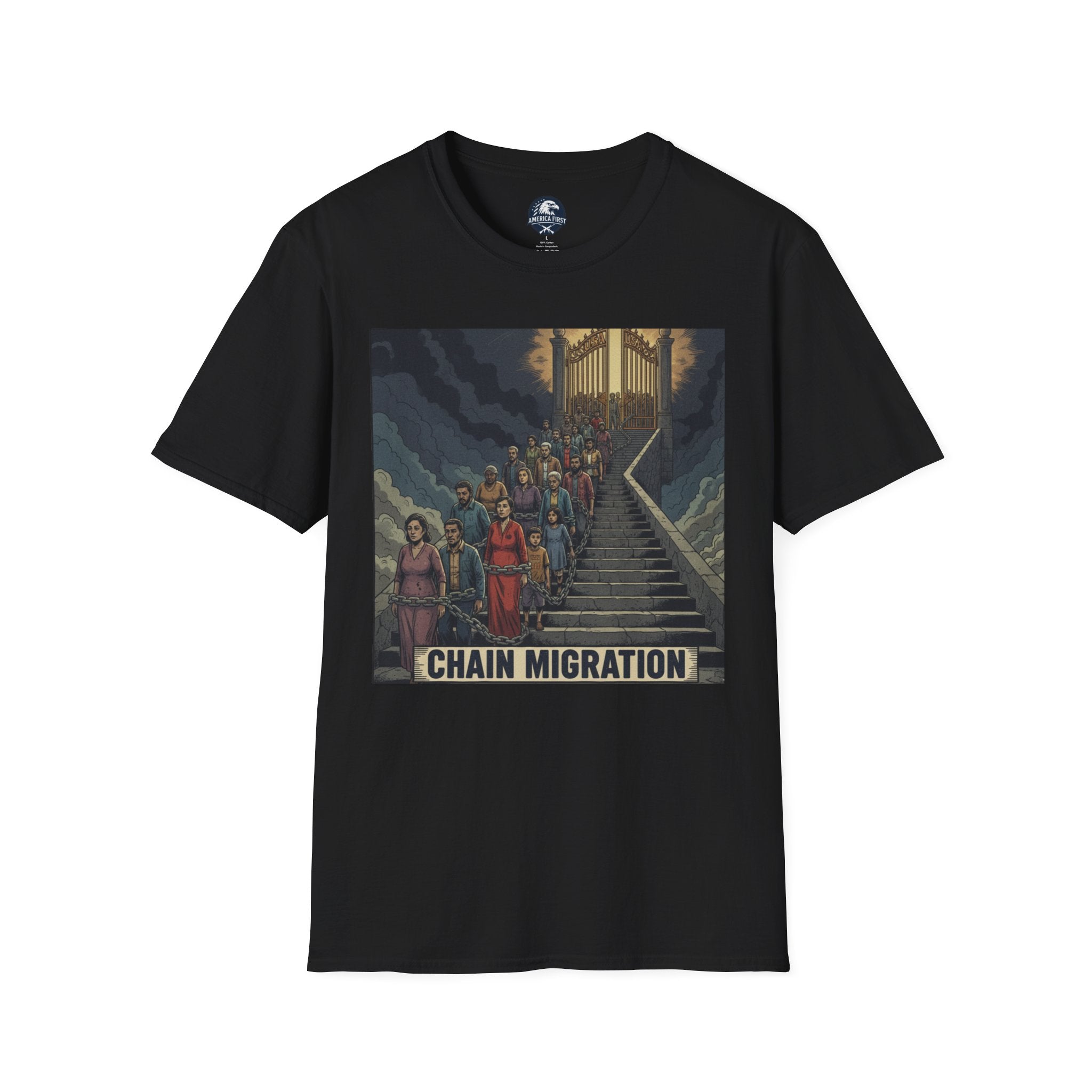 "Chain Migration II" Vintage Protest Art Tee