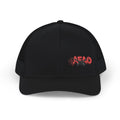 Embroidered Snapback Trucker Cap — Red 'Afao' Distressed Logo