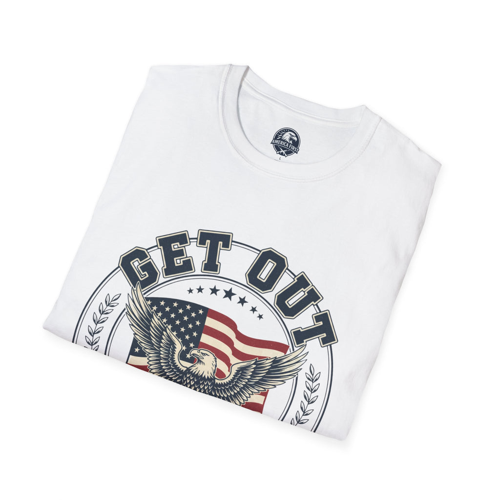 Get Out Eagle T-Shirt — Vote & Protect Our Future Patriotic Tee