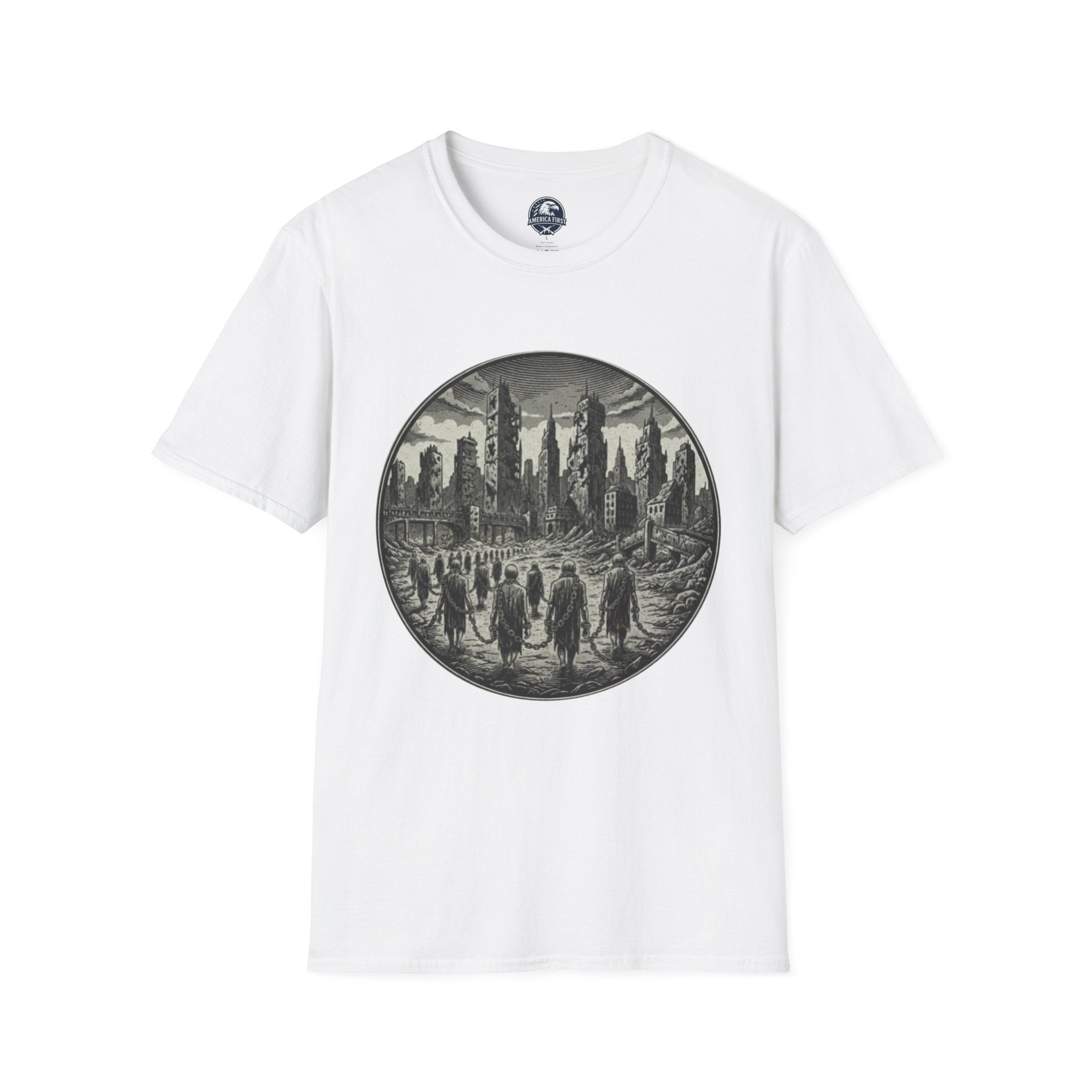 Chain Migration T-Shirt — Dystopian Urban Pilgrims Graphic Tee