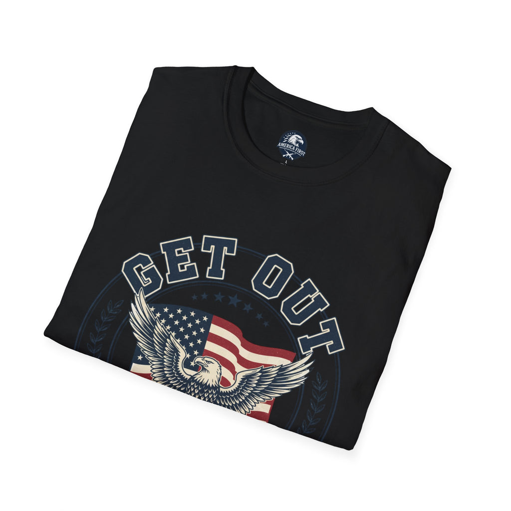 Get Out Eagle T-Shirt — Vote & Protect Our Future Patriotic Tee
