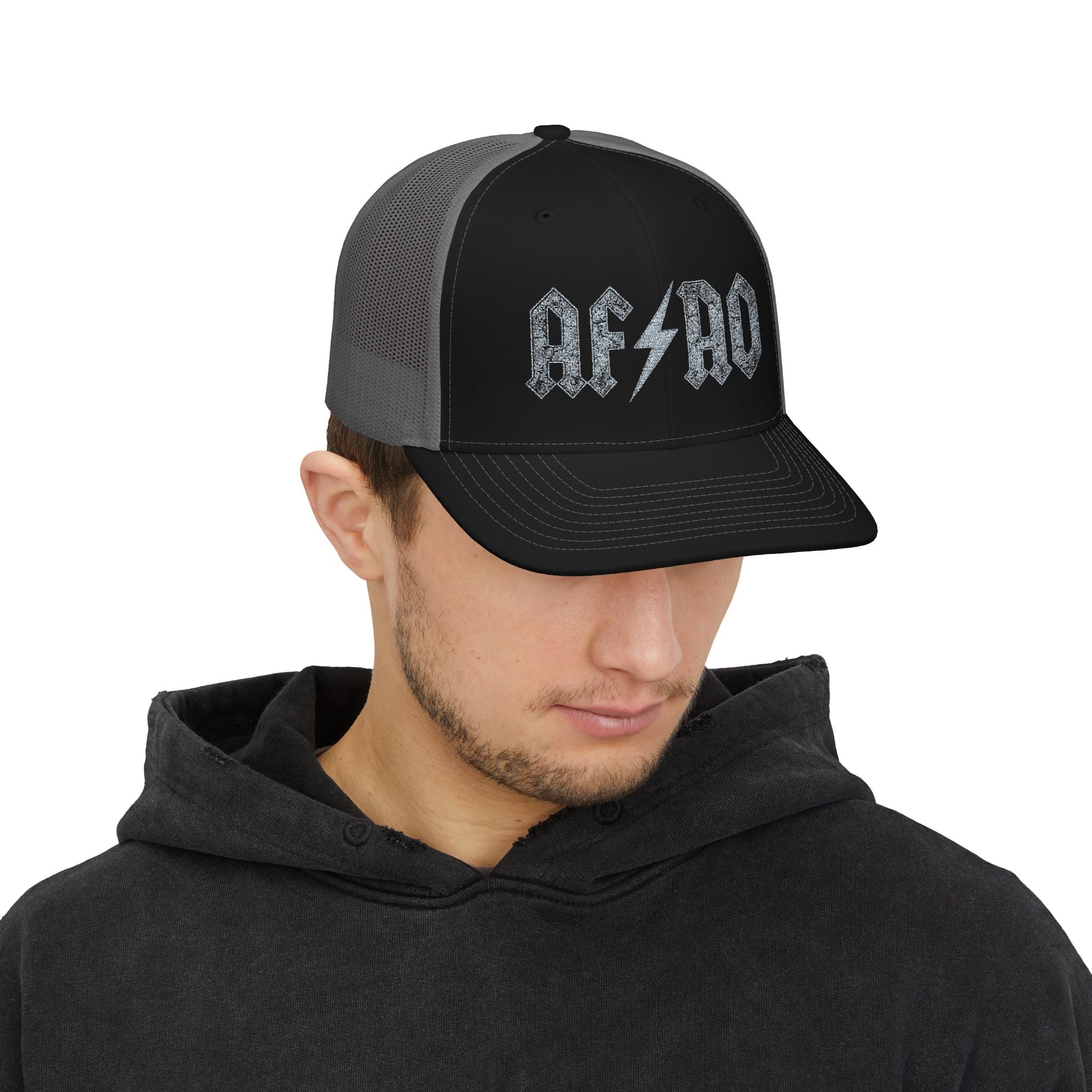 AF/AO Embroidered Trucker Cap - America first Snapback Hat