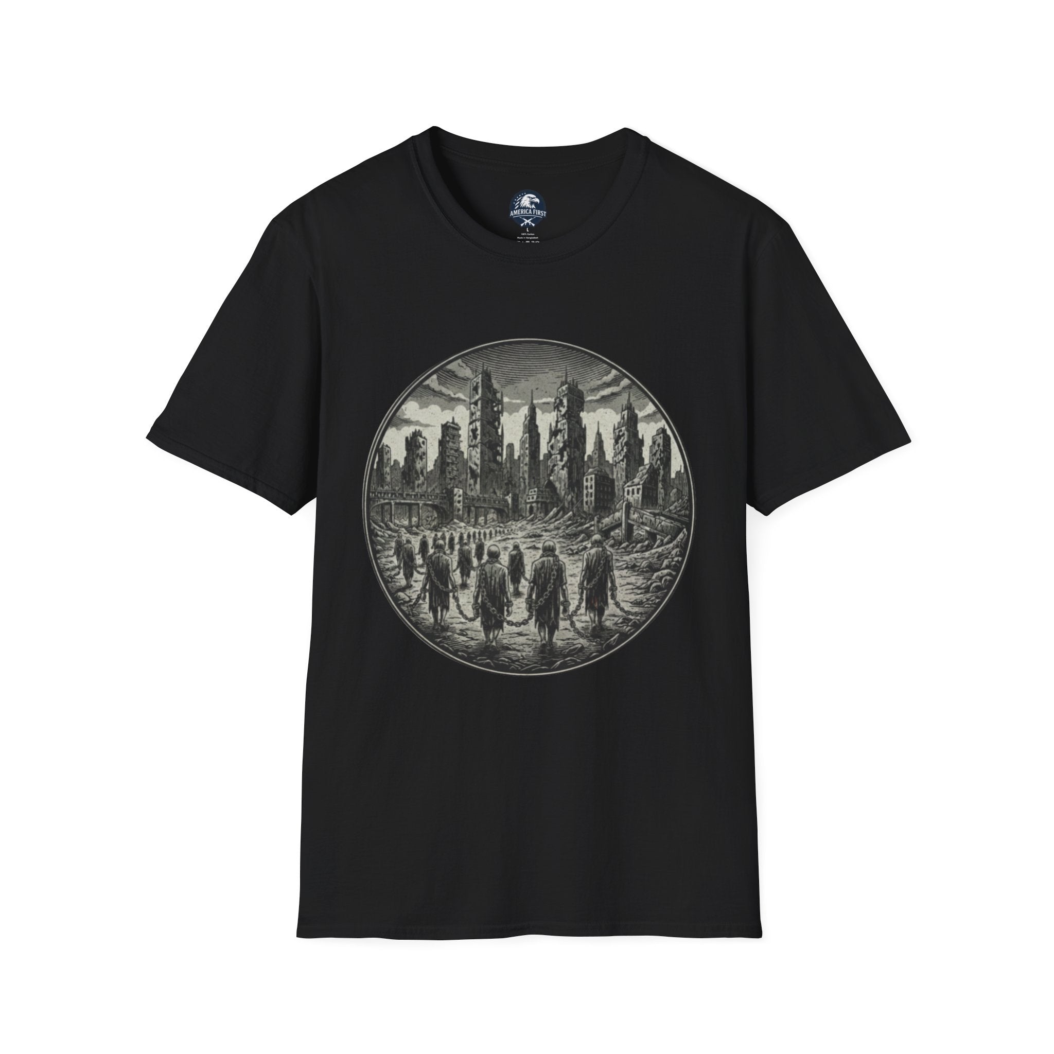 Chain Migration T-Shirt — Dystopian Urban Pilgrims Graphic Tee